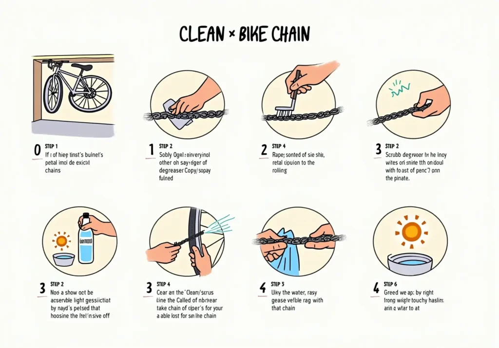 Steps to cleaning bike chain